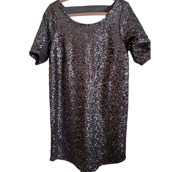 Torrid Women’s Sequin Gray Choker Neckline Shift Dress Size 00 Cocktail Elegant - Picture 1 of 5